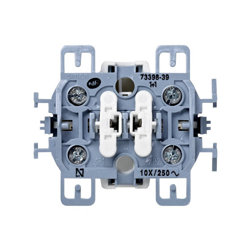 Product of Double Push Button Mechanism (2 Inputs + 2 Outputs) for Blinds SIMON 73 LOFT 73396