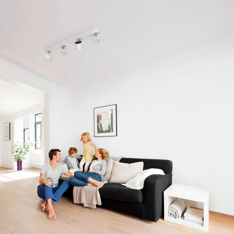 Prodotto da Lampada da Soffitto LED Regolabile Orientabilecon Quattro Faretti 4x4.5W PHILIPS Star