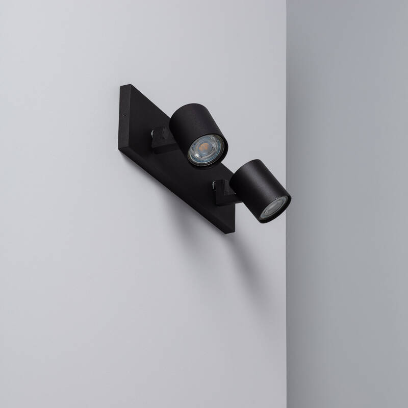 Product van Gylu Aluminium Opbouwspot voor twee GU10 Led lampen 