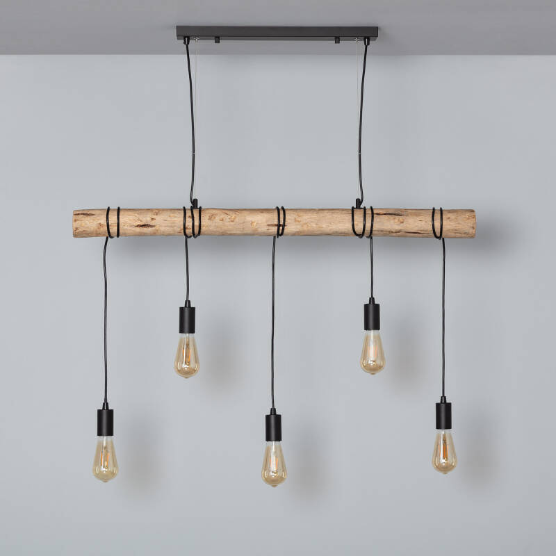 Product of Yagis Metal & Wood Pendant Lamp