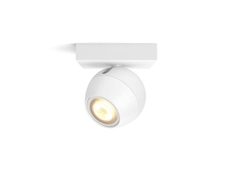 Product of PHILIPS Hue Buckram Extension White Ambiance GU10 Single Spotlight Wall Lamp