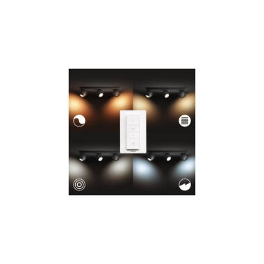 Product van Plafondlamp White Ambiance Drie Spots  GU10 PHILIPS Hue Buckram