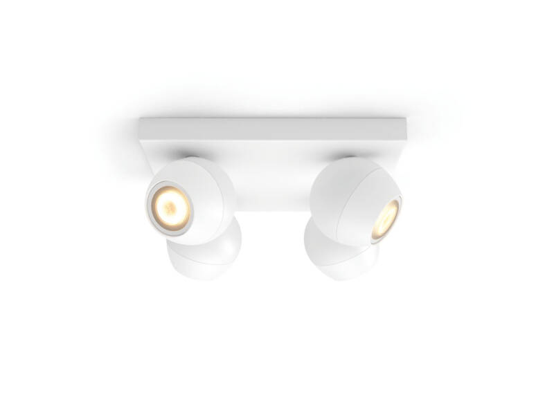 Produit de Plafonnier White Ambiance Buckram 4 Spots GU10 PHILIPS Hue 