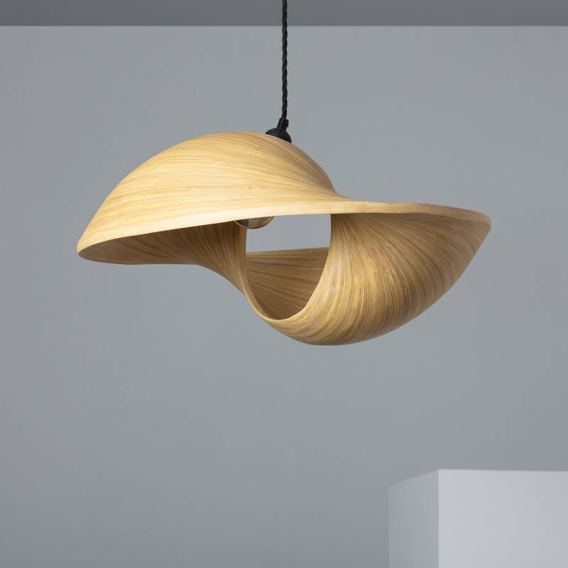 Product of Acacia Shuka Bamboo Pendant Lamp ILUZZIA