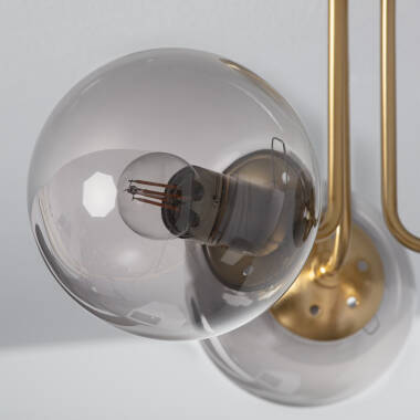 Prodotto da Lampadario Metallo e Vetro Moonlight Brass 3 punti luce