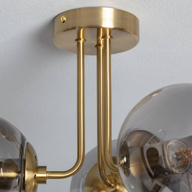 Product van Hanglamp Metaal en Glas Moonlight Brass 3spots