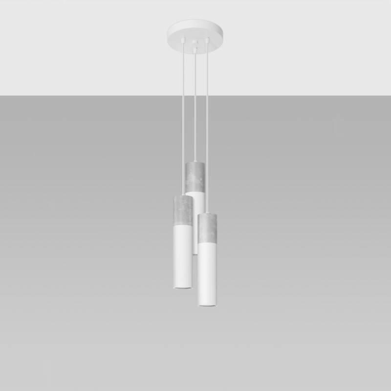 Product of Borgio 3P Concrete Pendant Lamp SOLLUX