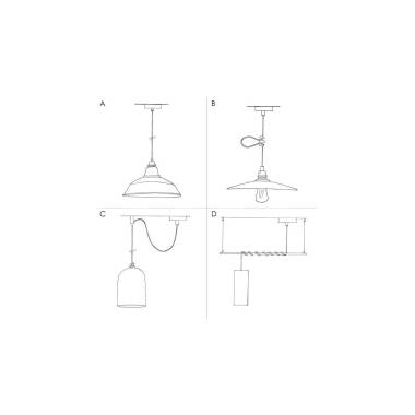 Product van Hanglamp Metalen Lampenkap Swing Creative-Cables PDMVBORX08PAM13VE