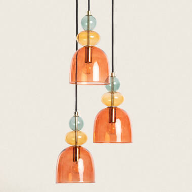 Product van Hanglamp Metaal en Glas Tri Baudelaire