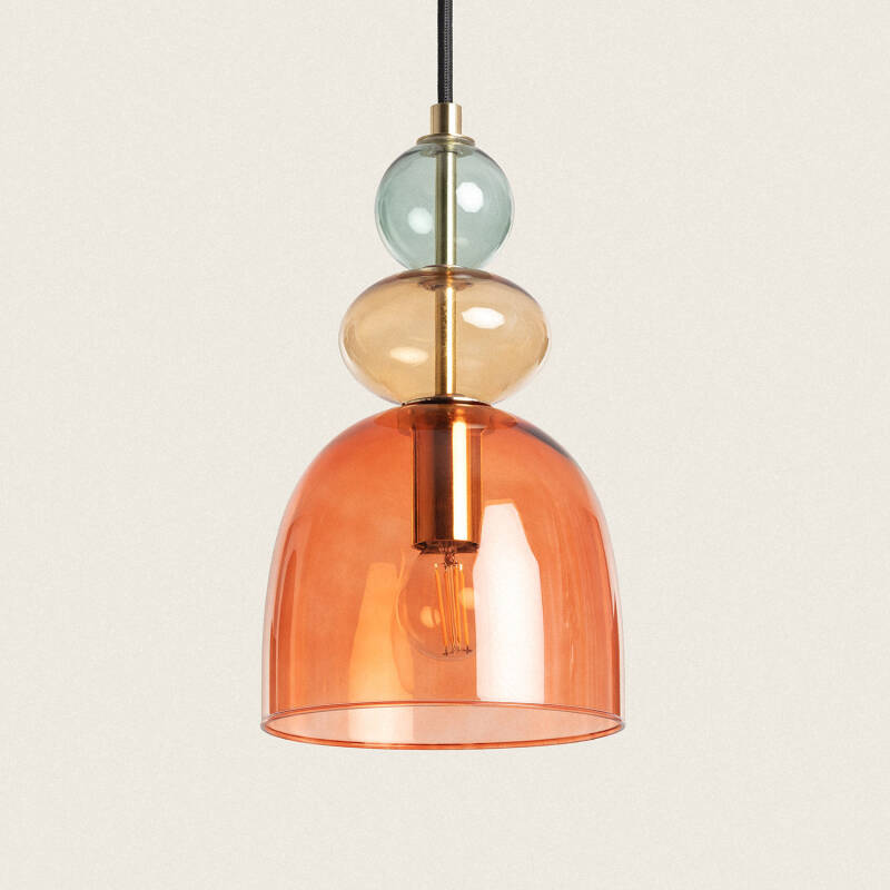 Product van Hanglamp Metaal en Glas Baudelaire 