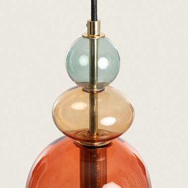 Product of Baudelaire Metal & Glass Pendant Lamp 