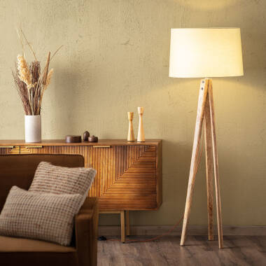 Produit de Lampadaire en bois Kumar ILUZZIA