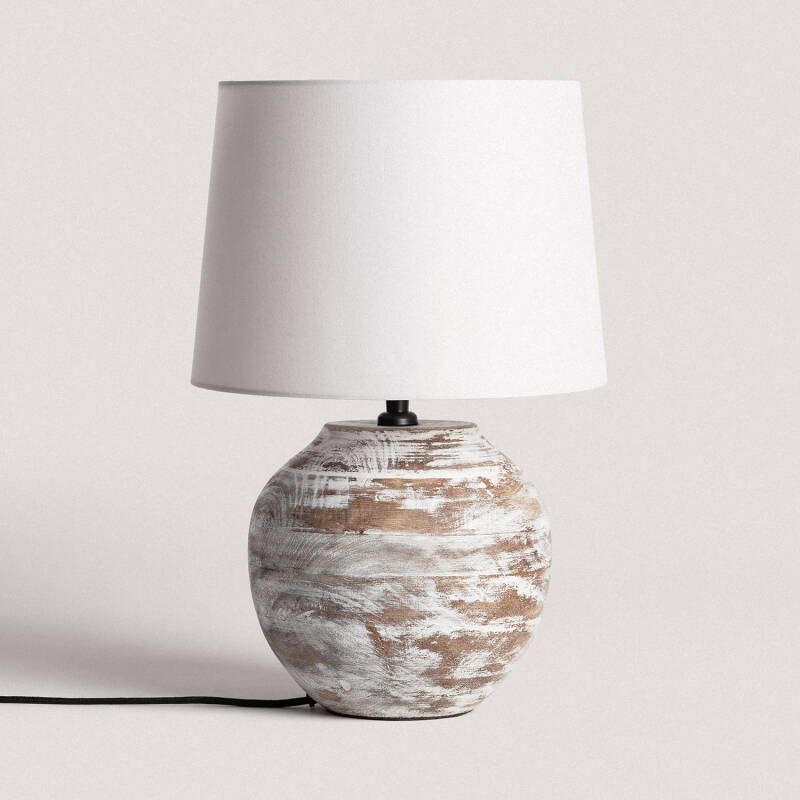 Product of Chandan Wooden Table Lamp ILUZZIA 