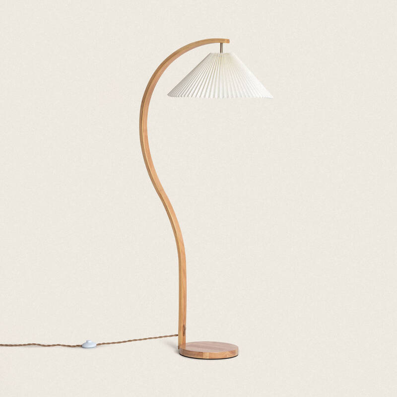 Product van Staande Lamp van Hout Luanda