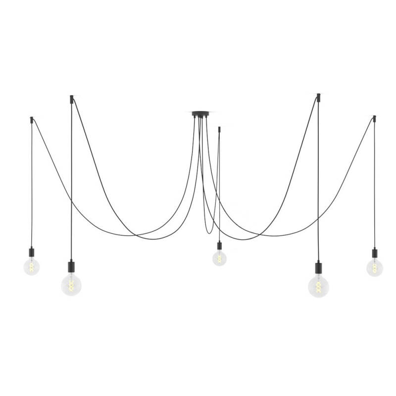 Product van Hanglamp 5 lichts-meervoudig Spider Creative-Cable  SPMDCS01GO5RC04TERM