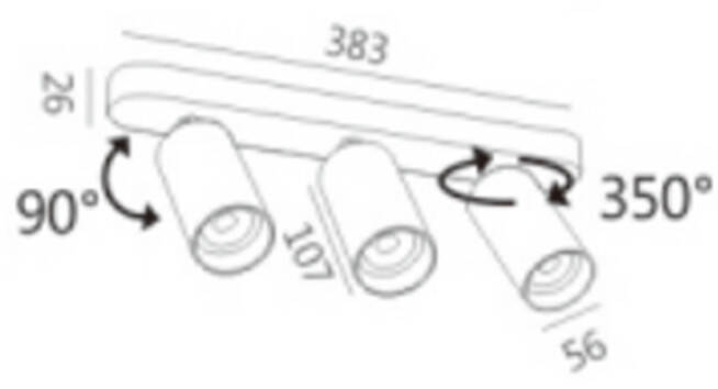 Produkt von Deckenleuchte Einstellbar Emir 3 Strahler