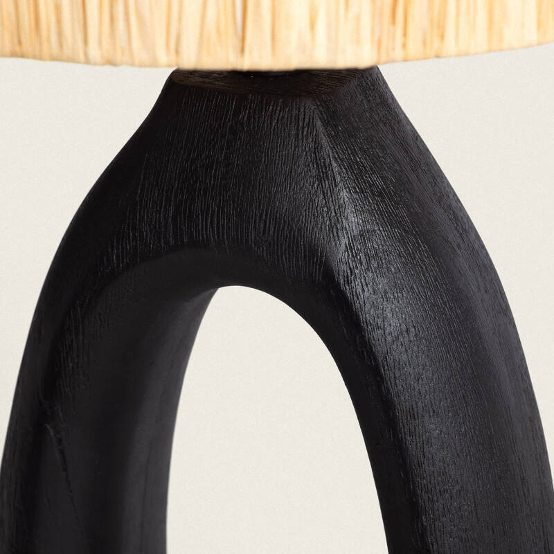 Produkt von Tischlampe Holz Black Darshan ILUZZIA