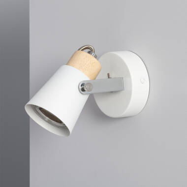 Produit de Lampe Murale Orientable Métal et Bois Mara 1 Spot 