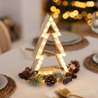 Produkt von LED-Weihnachtsbaum Holz mit Batterie Gaspar 