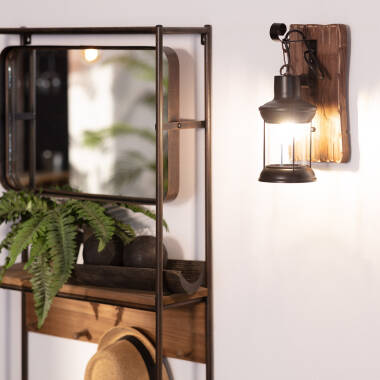 Produit de Lampe Murale Bois et Métal Fanala