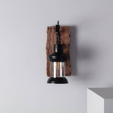 Produit de Lampe Murale Bois et Métal Fanala