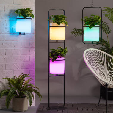 Product van Wandlamp Outdoor LED Plantenbak 22cm RGBW Oplaadbaar IP65