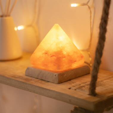 Product of Pyramid Mineral Salt LED Table Lamp with USB Connection 