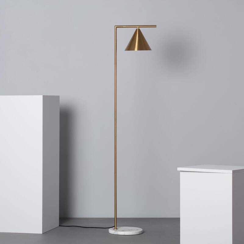 Produit de Lampadaire Marbre et Métal Tinos