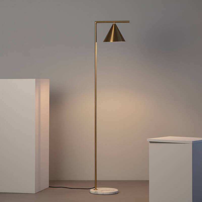 Produit de Lampadaire Marbre et Métal Tinos