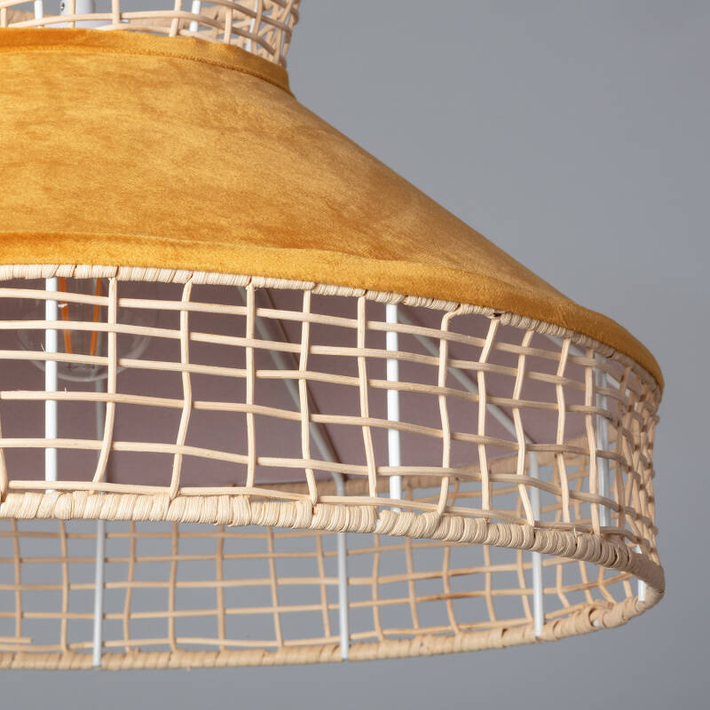 Product of Longoria Rattan & Fabric Pendant Lamp