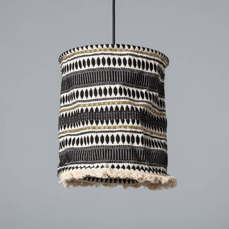 Product of Raramuri Fringed Cotton Pendant Lamp 