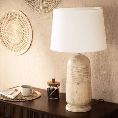 Produit de Lampe à Poser en bois Warsha ILUZZIA