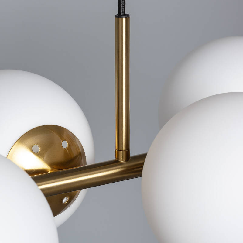 Product van Hanglamp Metaal en Glas Moonlight Brass  6 spots