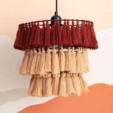 Produit de Suspension Métal et Coton avec Franges Nahua