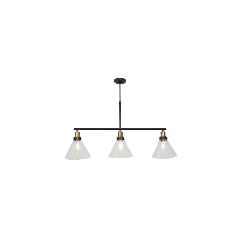 Produit de Edit Factory Glass 3 Light Bar Ceiling Pendant - Antique Brass