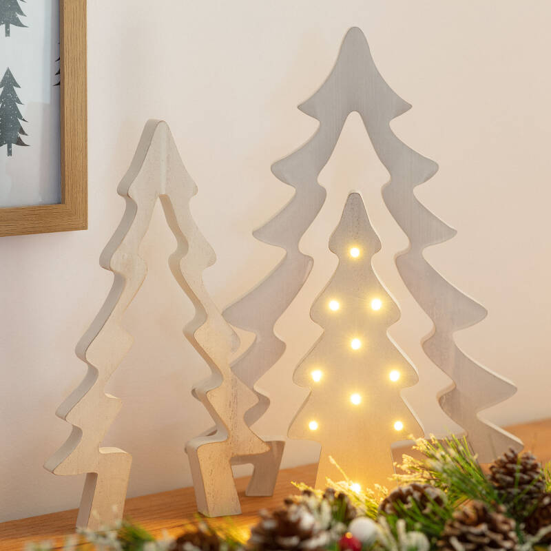 Prodotto da Albero di Natale LED Legno a Pile Kolm