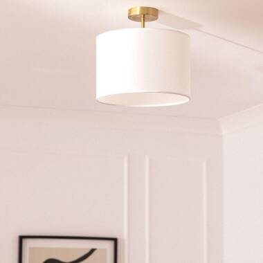 Product of Austen Metal and Fabric Ceiling Lamp  