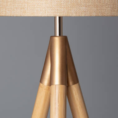 Product of Wolby Wood and Fabric Table Lamp