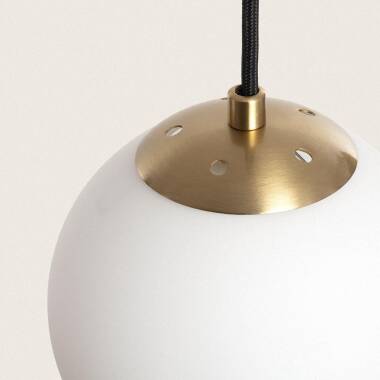 Product van Hanglamp van Metaal en Glas Moonlight Brass 3 Spots