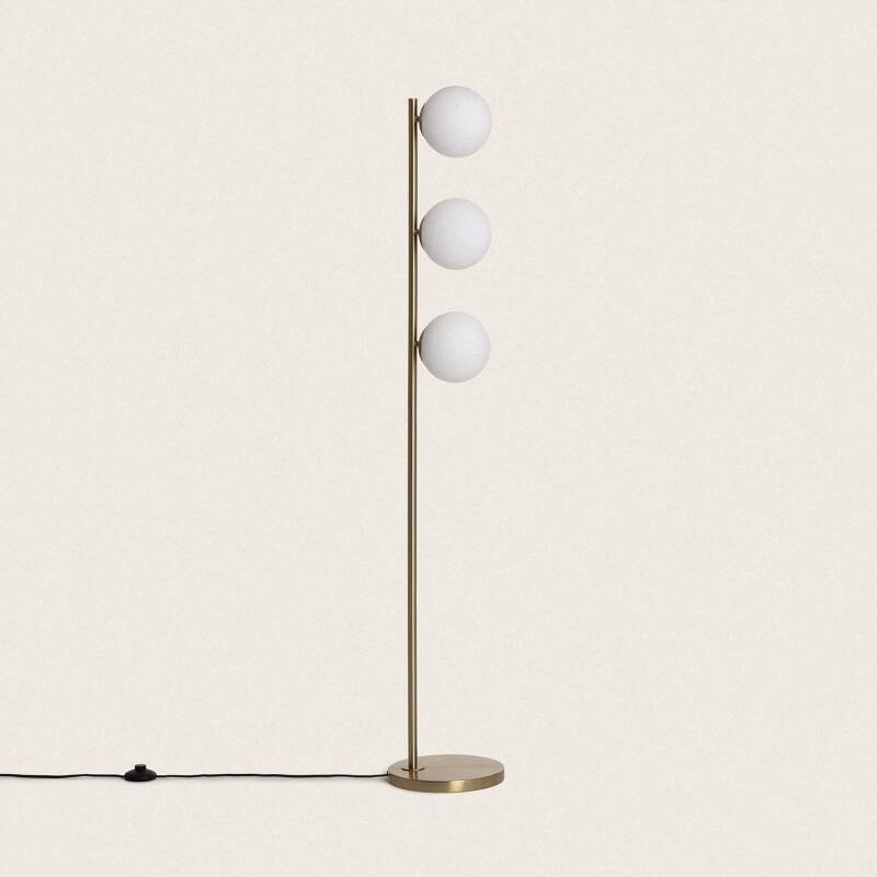 Prodotto da Lampada da terrade Metallo e Vetro Moonlight Brass 3 Lampade