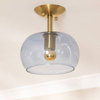 Product of Delacroix Metal and Glass Ceiling Lamp