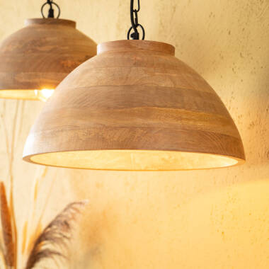 Product of Naisha M Wooden Pendant Lamp ILUZZIA 