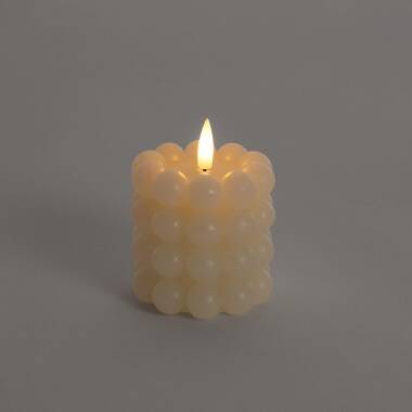 Product of 7.5cm Round Natural Wax LED Candle Battery Operated