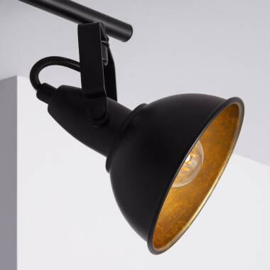 Prodotto da Lampada da Soffitto Orientabile in Alluminio 3 Faretti Emer Nero 