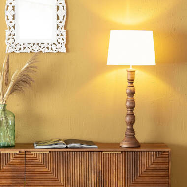 Product of Anand Wooden Table Lamp ILUZZIA 