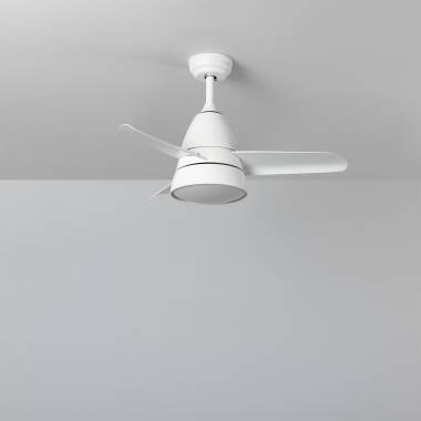 Ventilatore da Soffitto Silenzioso Industrial Bianco 91cm Motore DC