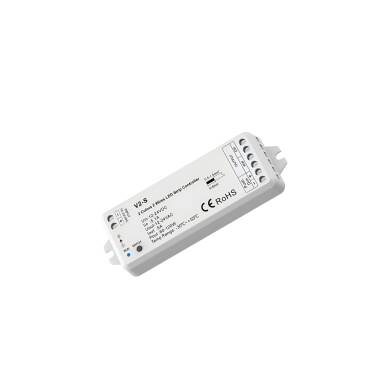 Přijímač Stmívač LED Pásku CCT 12/24V DC 2 Kanály Kompatibilní s Tlačítkovým Spínačem a RF Dálkovým Ovladačem