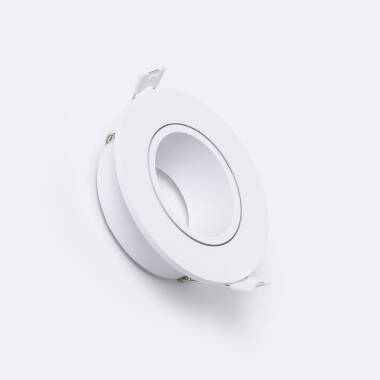 Downlight-Ring Rund Weiß für GU10 / GU5.3 LED-Glühbirne Schnitt Ø 75 mm