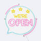 Product of Neon LED "We're Open" Sign