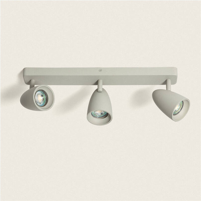 Product van Plafondlamp Aluminium Rechthoekig Adrien 3 Spots